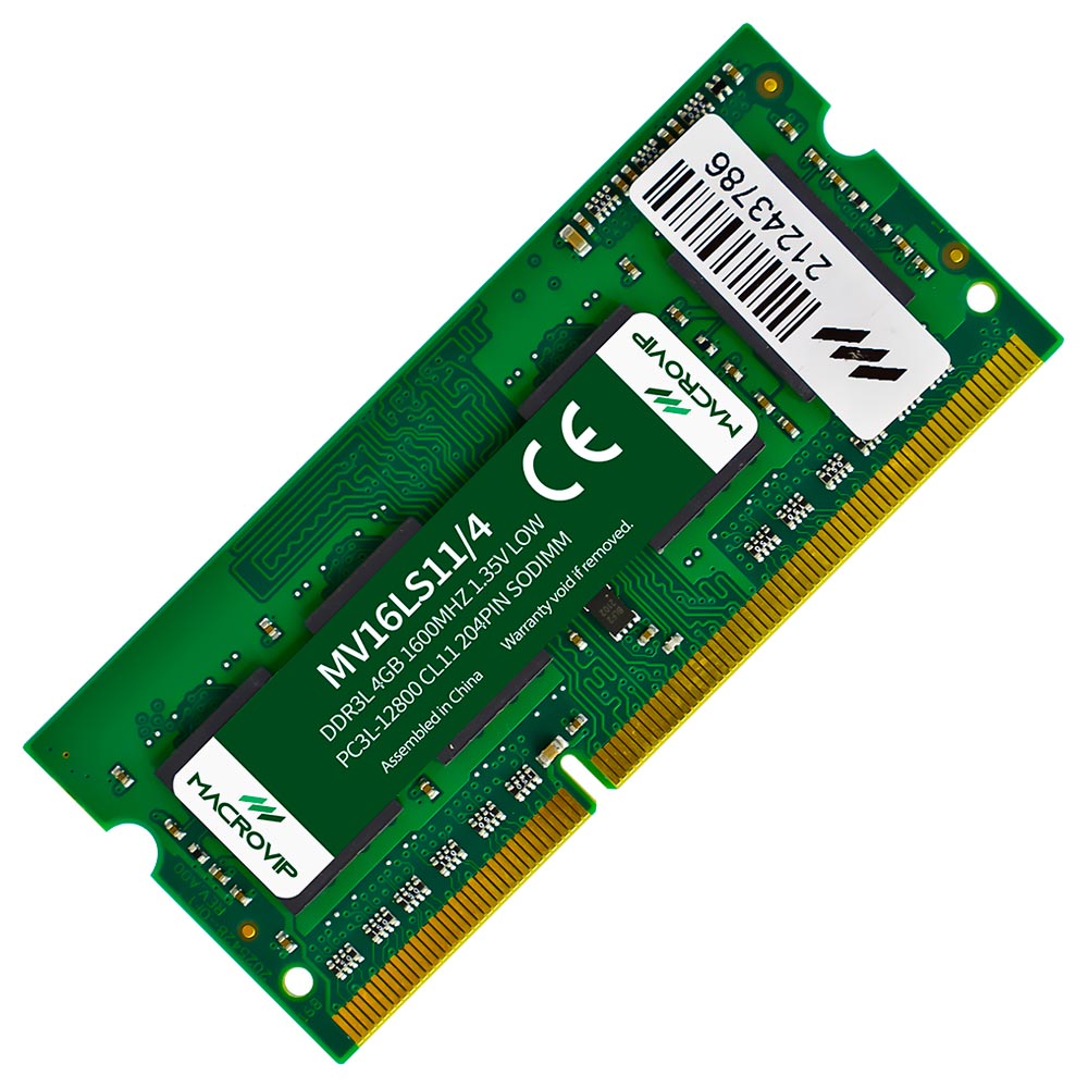 Memória RAM para Notebook Macrovip DDR3L 4GB 1600MHz