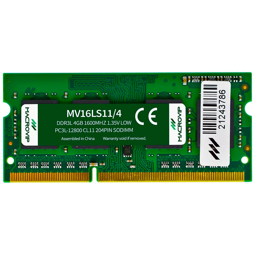 Memória RAM para Notebook Macrovip DDR3L 4GB 1600MHz