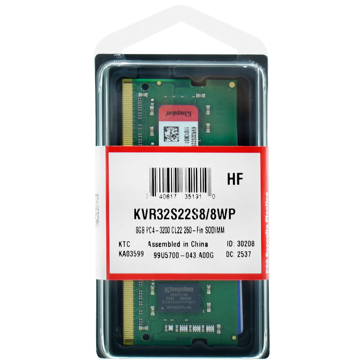 Memória RAM para Notebook Kingston DDR4 8GB 3200MHz