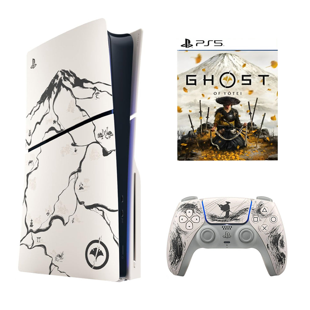 Console Sony PlayStation 5 Slim 1TB / Bivolt - Branco + Jogo Ghost Of Yotei