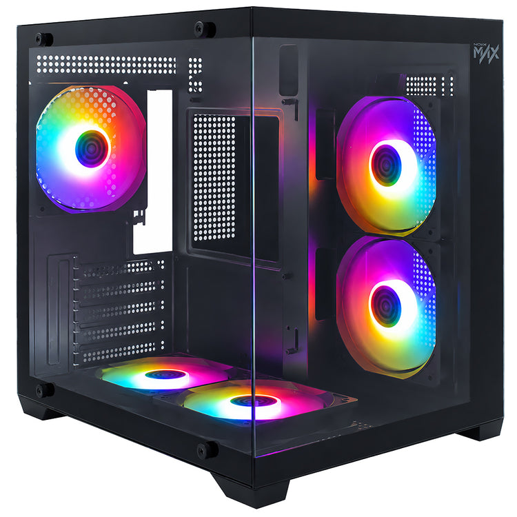 Gabinete Gamer Macrovip MAX Aqua Series Mini Tower / 5 Cooler / RGB