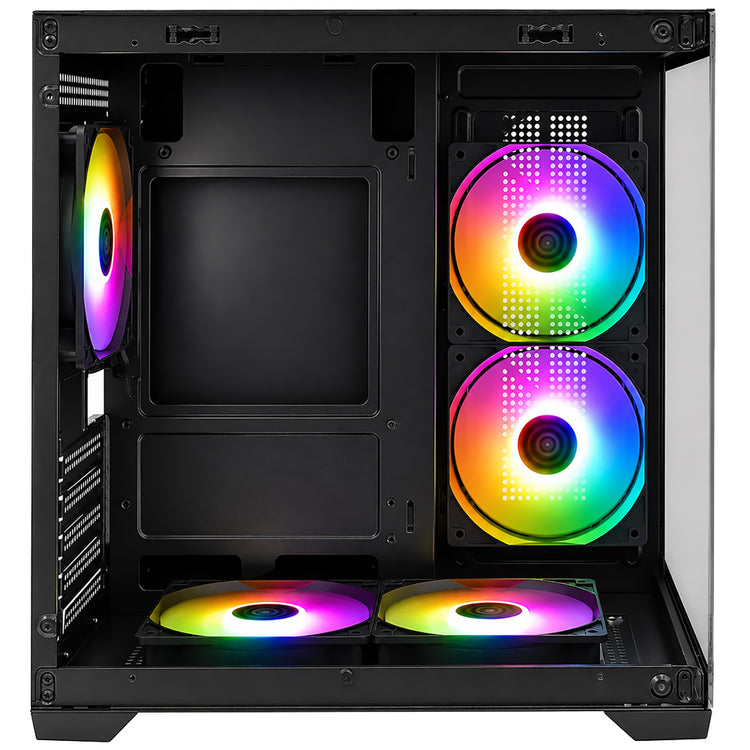 Gabinete Gamer Macrovip MAX Aqua Series Mini Tower / 5 Cooler / RGB