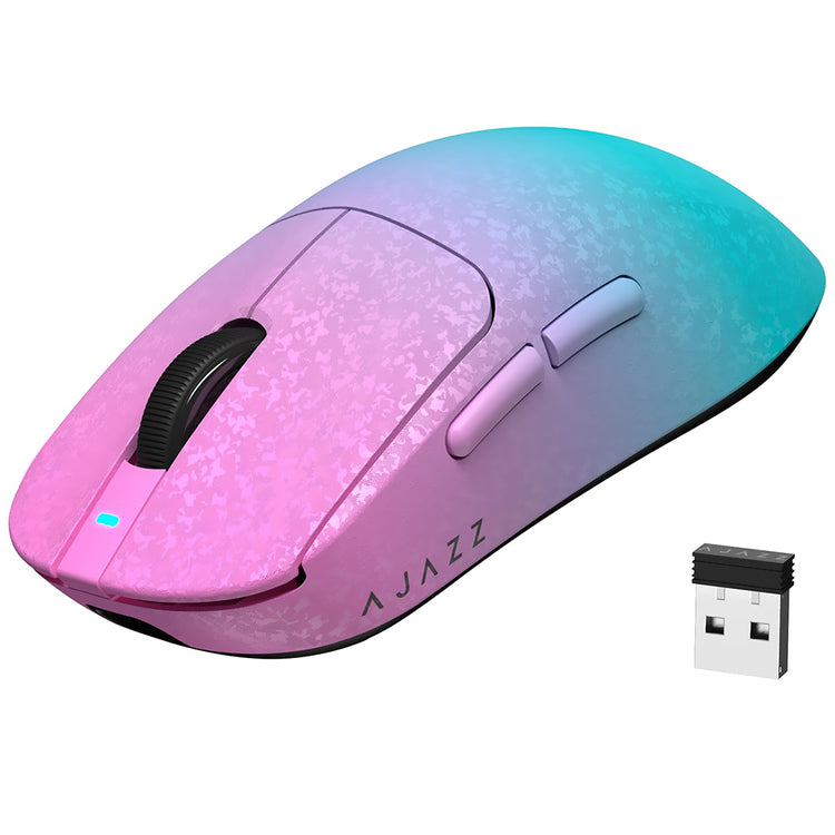 Mouse Gamer Ajazz AJ199 Nacodexx Wireless - Rosa / Azul