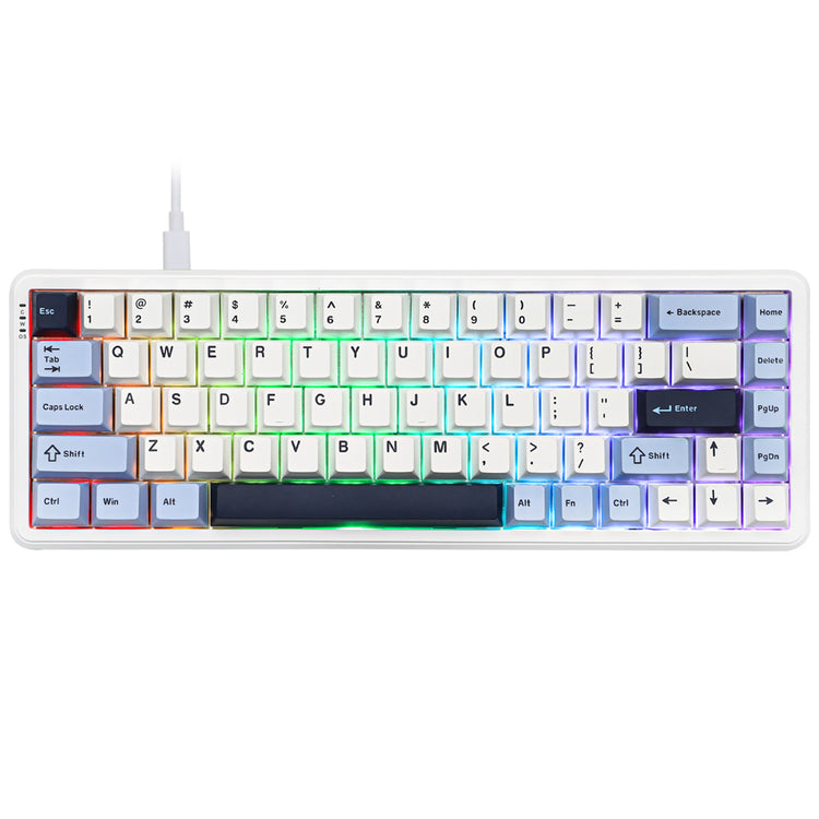 Teclado Gamer Magnético Ajazz AK680 Max Nacodexx Mini USB / RGB / Inglês - Azul