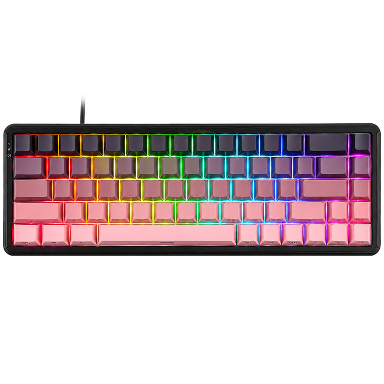 Teclado Gamer Magnético Ajazz AK680 Max Nacodexx Mini USB / RGB / Inglês - Rosa