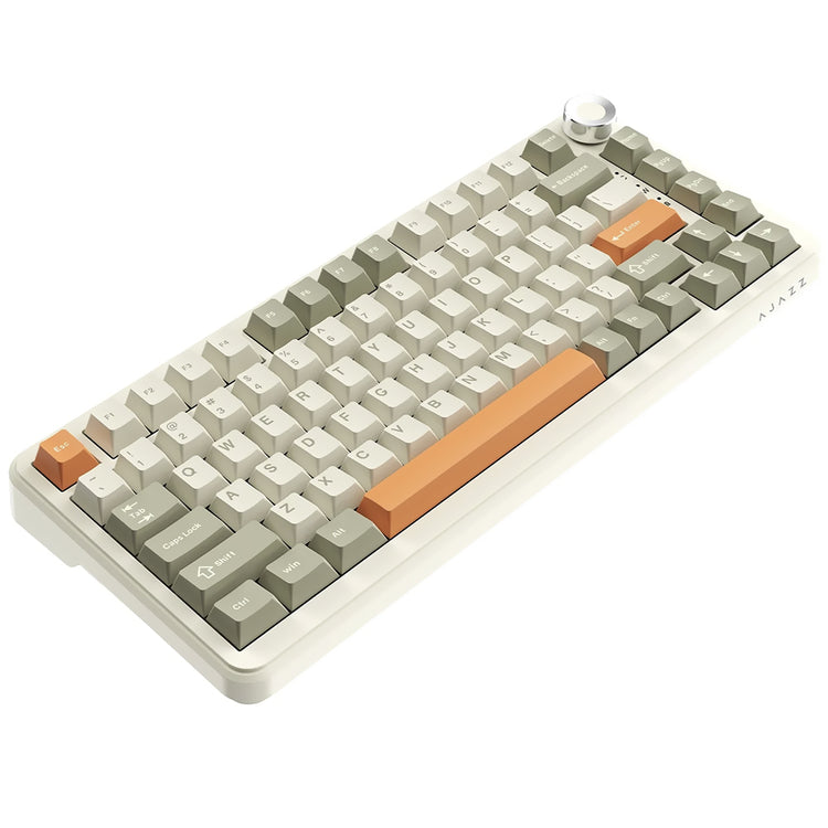 Teclado Gamer Mecânico Ajazz AK820 Max Plus Nacodexx / Flying Fish / Wireless / RGB / Inglês - Gray Cream Orange
